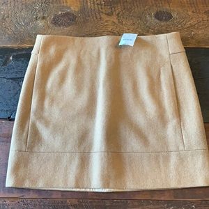 Camel lined j crew mini bnwt size 4